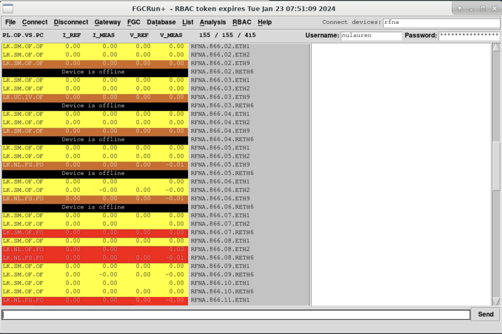 Legacy FGC Commander interface