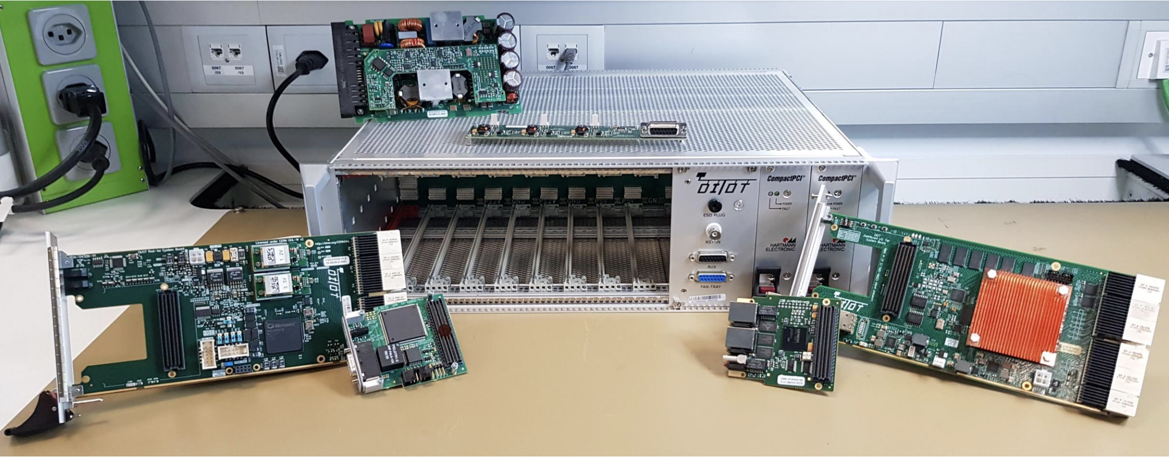 HpmLab bench with controls hardware